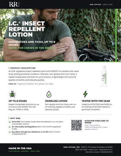 Marketing flyers page: I.C. Insect Repellent Lotion
