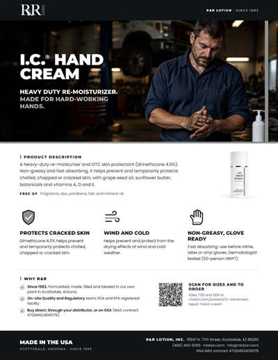 Marketing flyers page: I.C. Hand Cream