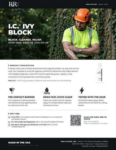 Marketing flyers page: I.C. Ivy Block