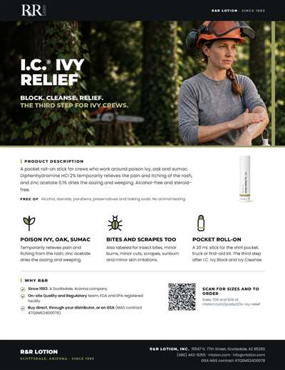 Marketing flyers page: I.C. Ivy Relief
