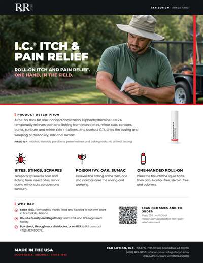 Marketing flyers page: I.C. Itch and Pain Relief