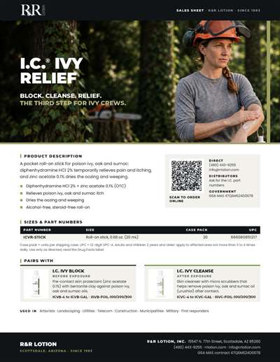 Sales flyers page: I.C. Ivy Relief