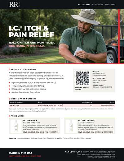 Sales flyers page: I.C. Itch and Pain Relief