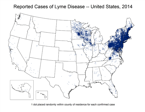 Lyme Disease Map of Reported Cases Lyme Disease Map of Reported Cases