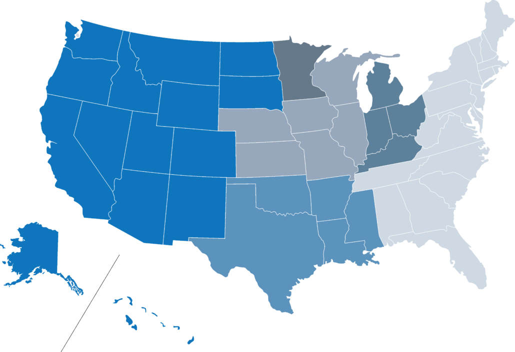 Map of Rep Territories