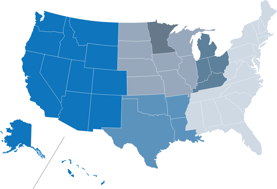 Map of Rep Territories