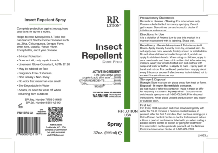 Deet Free Insect Repellent Spray IR3535 Odorless Label
