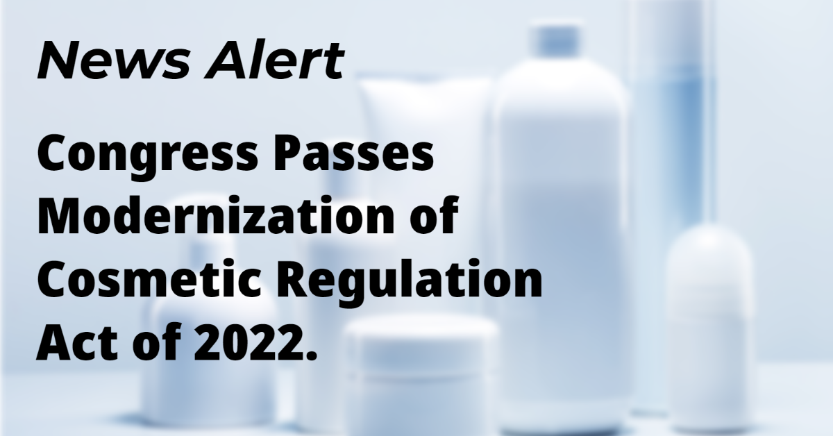 Modernization Of Cosmetic Regulation Act Of 2022 | R&R Lotion®