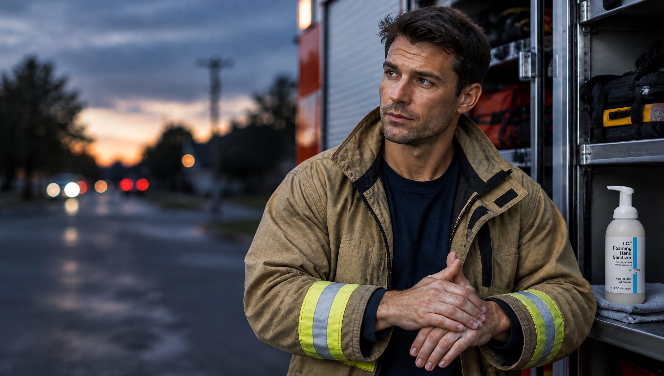 First Responders worker using R&R Lotion skin care