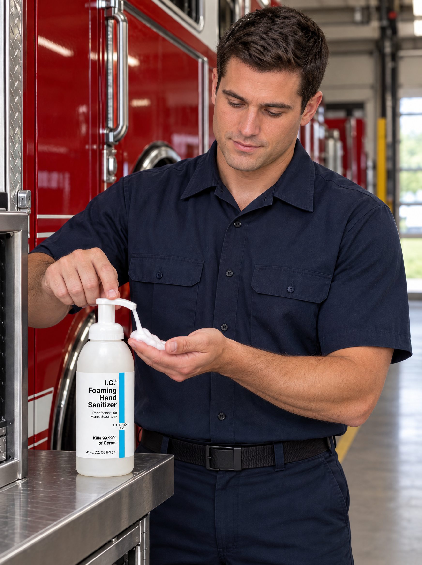 First Responders worker using R&R Lotion skin care