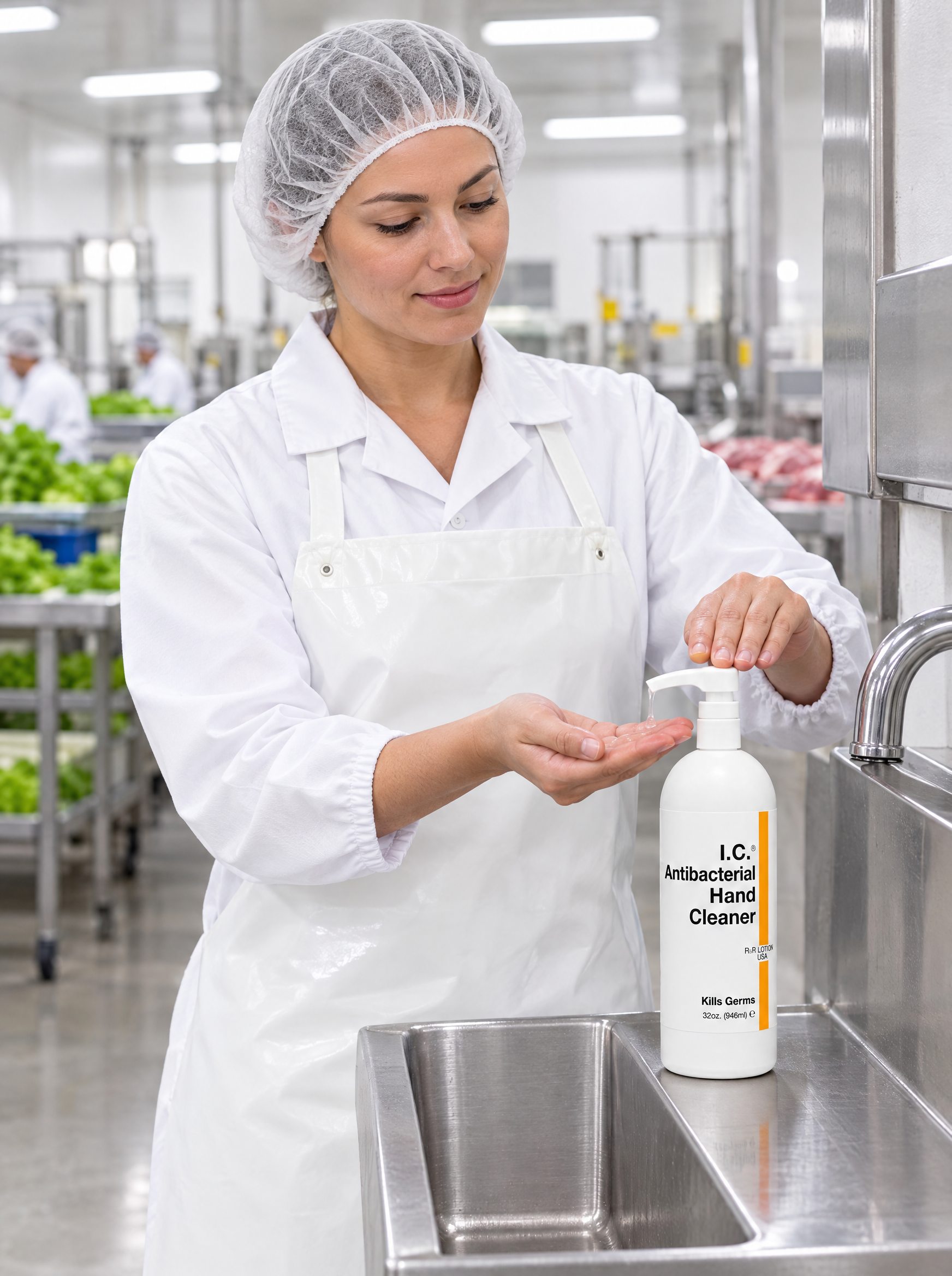 Food Processing worker using R&R Lotion skin care