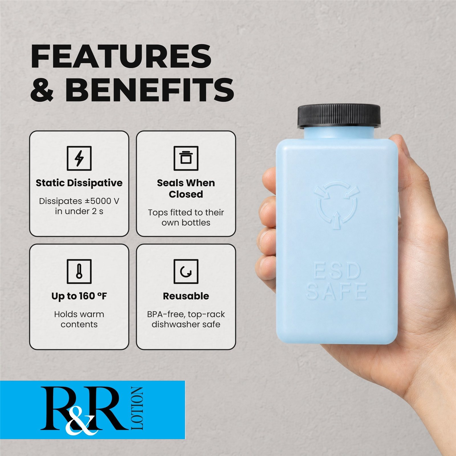 Square ESD Storage Bottles - Image 2
